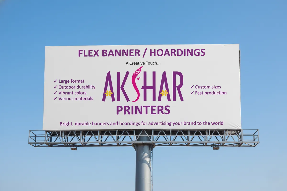 Flex Banner / Hoardings - Professional printing service by Akshar Printers